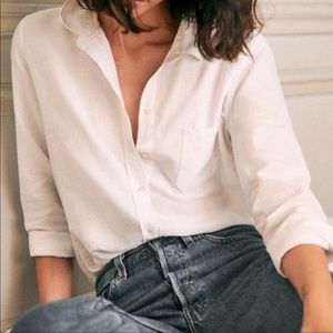 Sezane Chemise Tomboy in Blanq NWOT